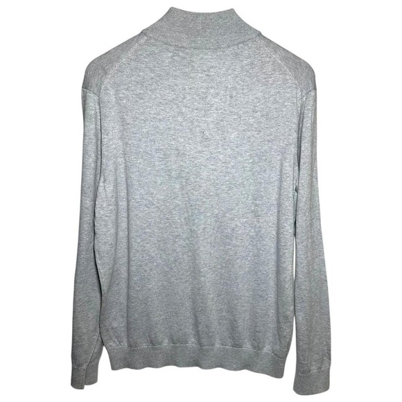 Vineyard Vines Men's Gray Quarter Zip Pullover Sweater Whale Logo Size L - Picture 3 of 6